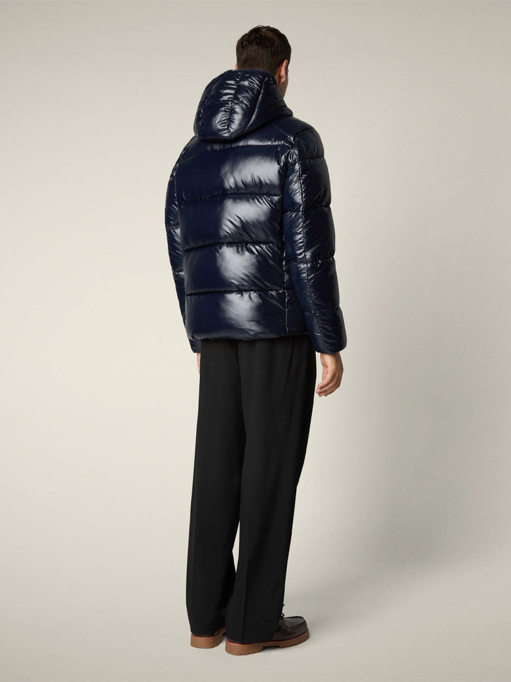 SAVE THE DUCK Men's Edgard Down Jacket with Laqué Finish - FW25