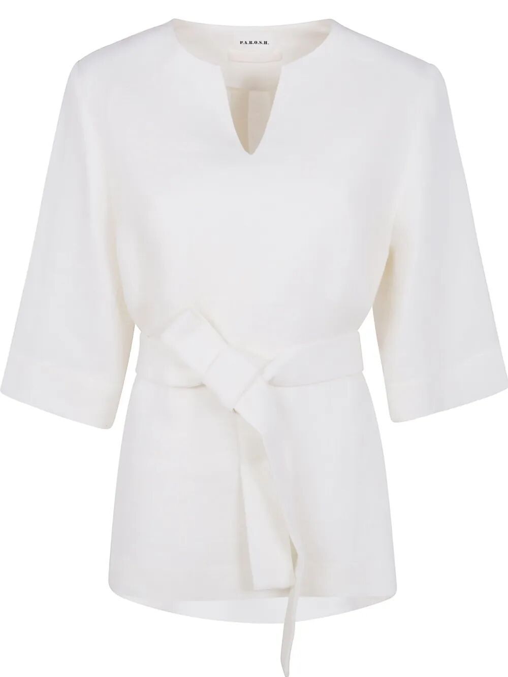 PAROSH Belted Blouse - SS25 Women's Fashion