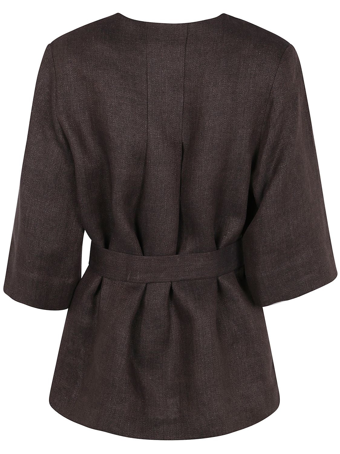 PAROSH Belted Blouse for Women - SS25