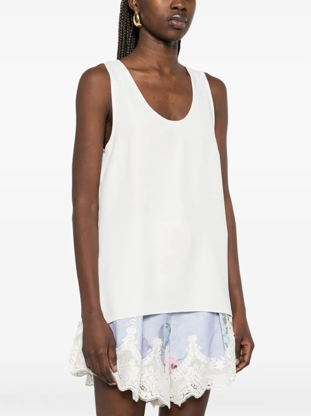 PAROSH Sleeveless Mini Blouse for Women