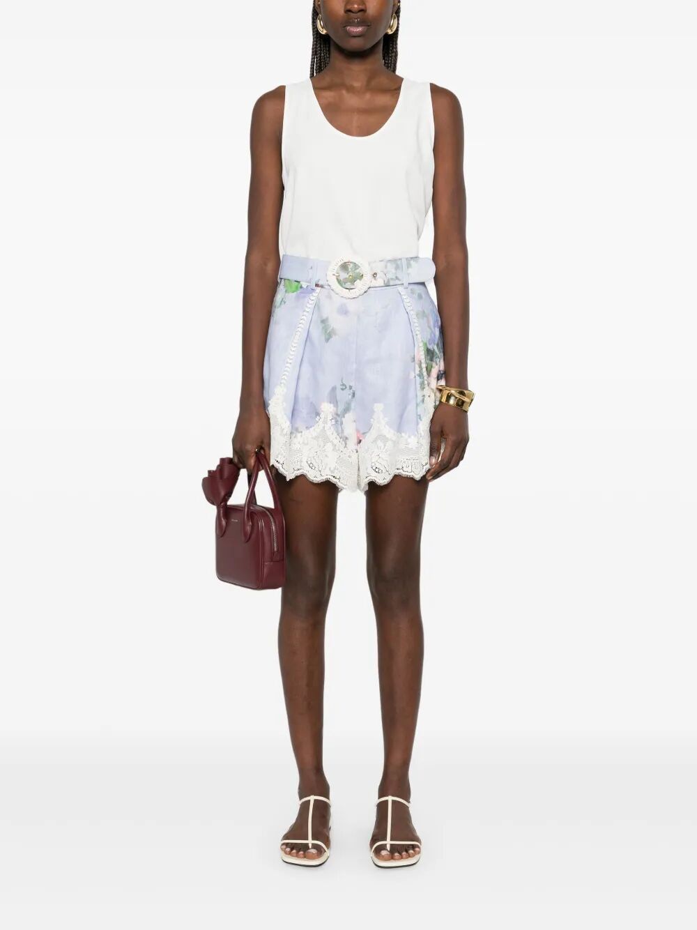 PAROSH Sleeveless Mini Blouse for Women