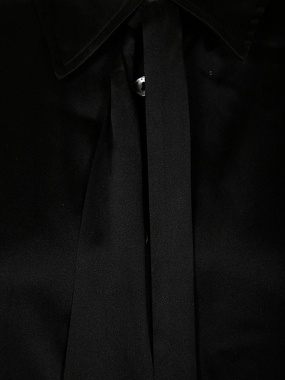 PAROSH Silk Shirt with Ribbon Detail