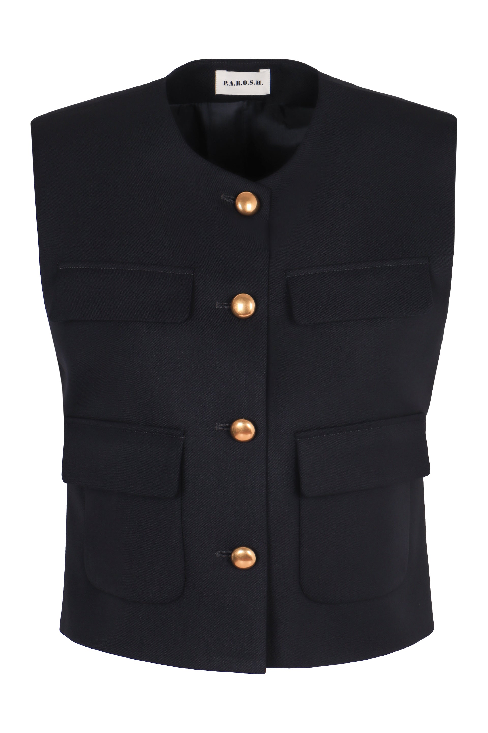 PAROSH Elegant Wool Vest for Women