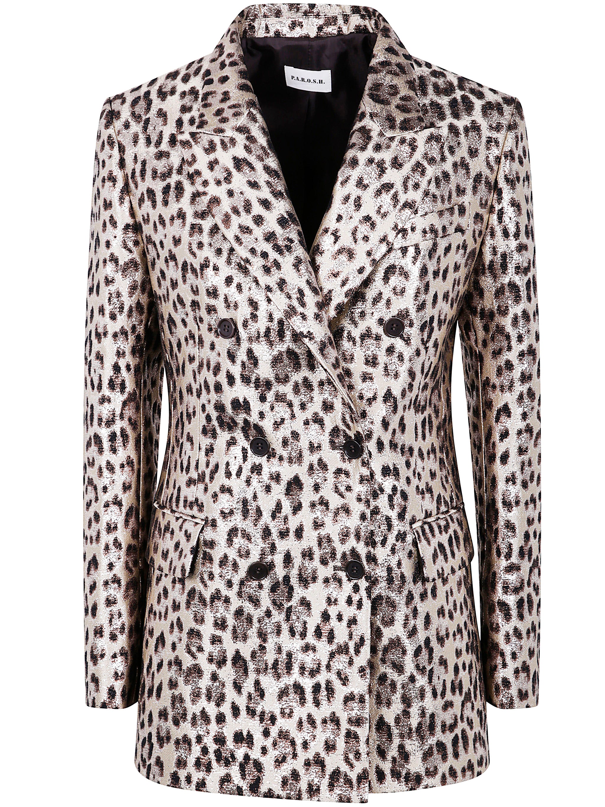 PAROSH Jacquard Lurex Jacket for Women - Metallic Finish