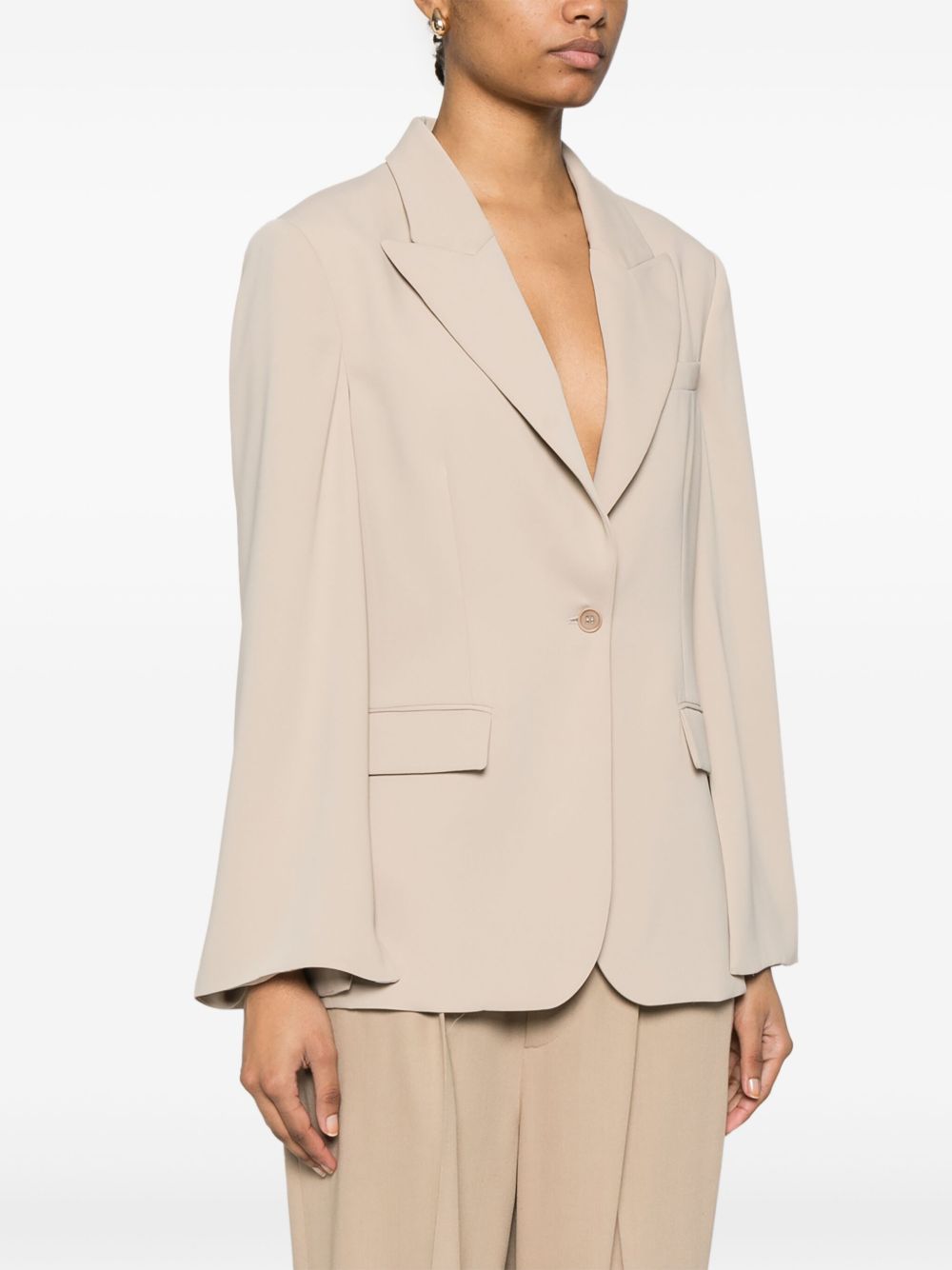 PAROSH Single-Breasted Blazer Jacket for Women