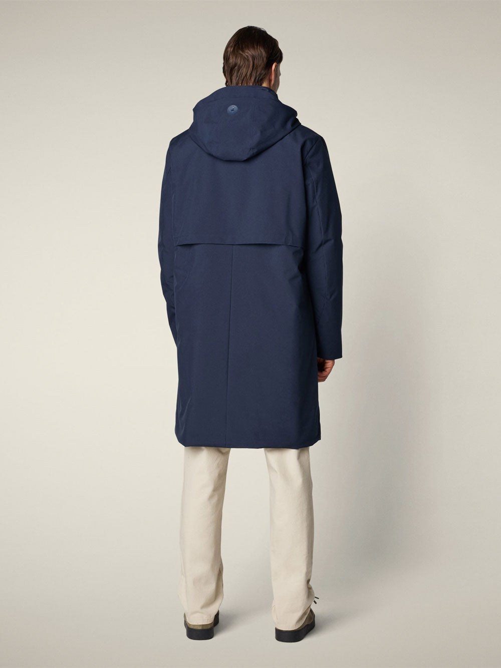 SAVE THE DUCK Men's Regular Fit Padded Raincoat with Detachable Hood