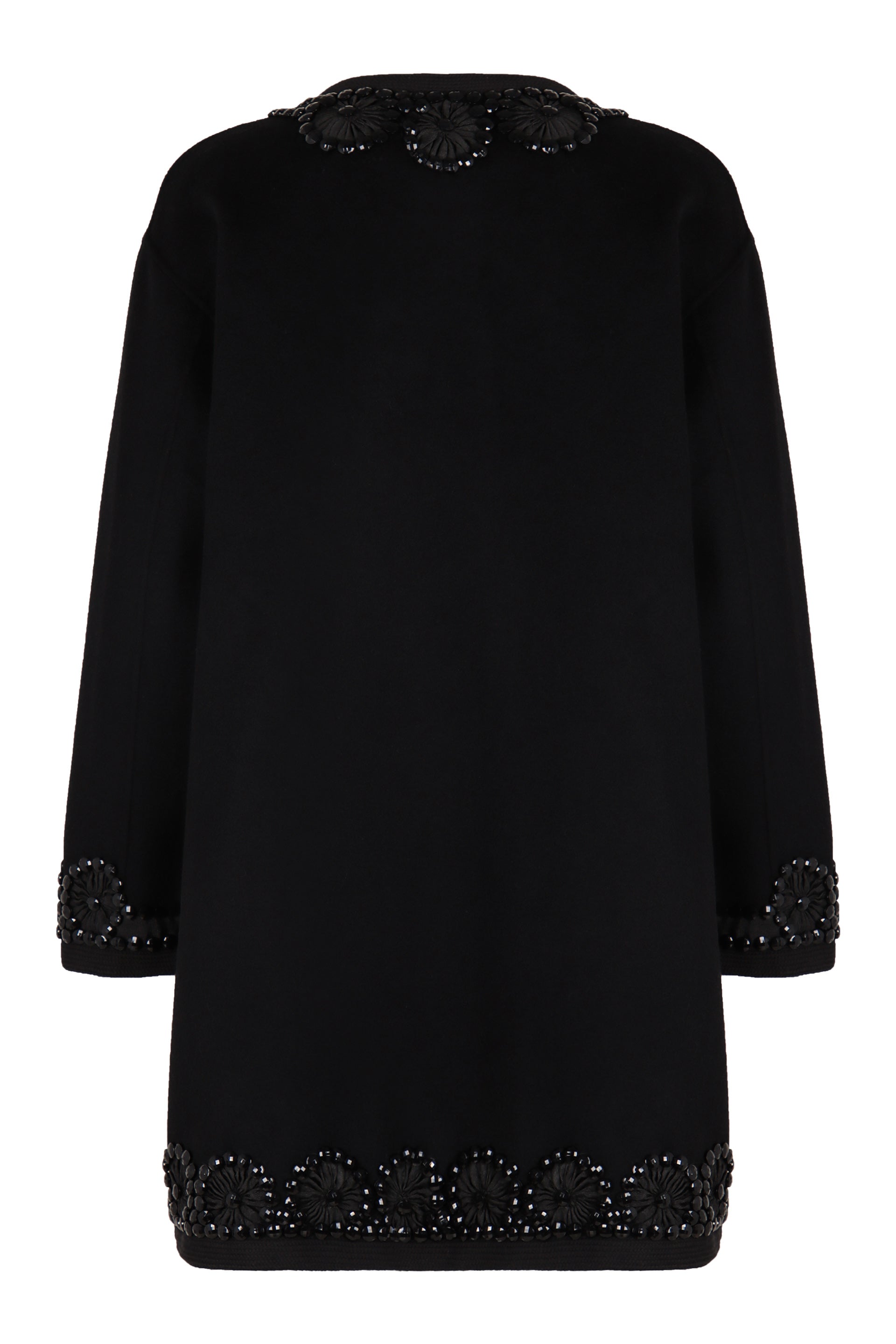 PAROSH Wool Jacket with Jewel Embellishments