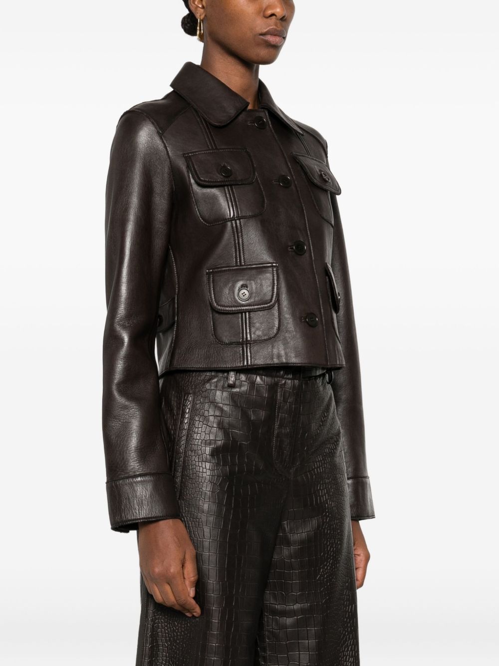 PAROSH Women’s Luxe Leather Jacket