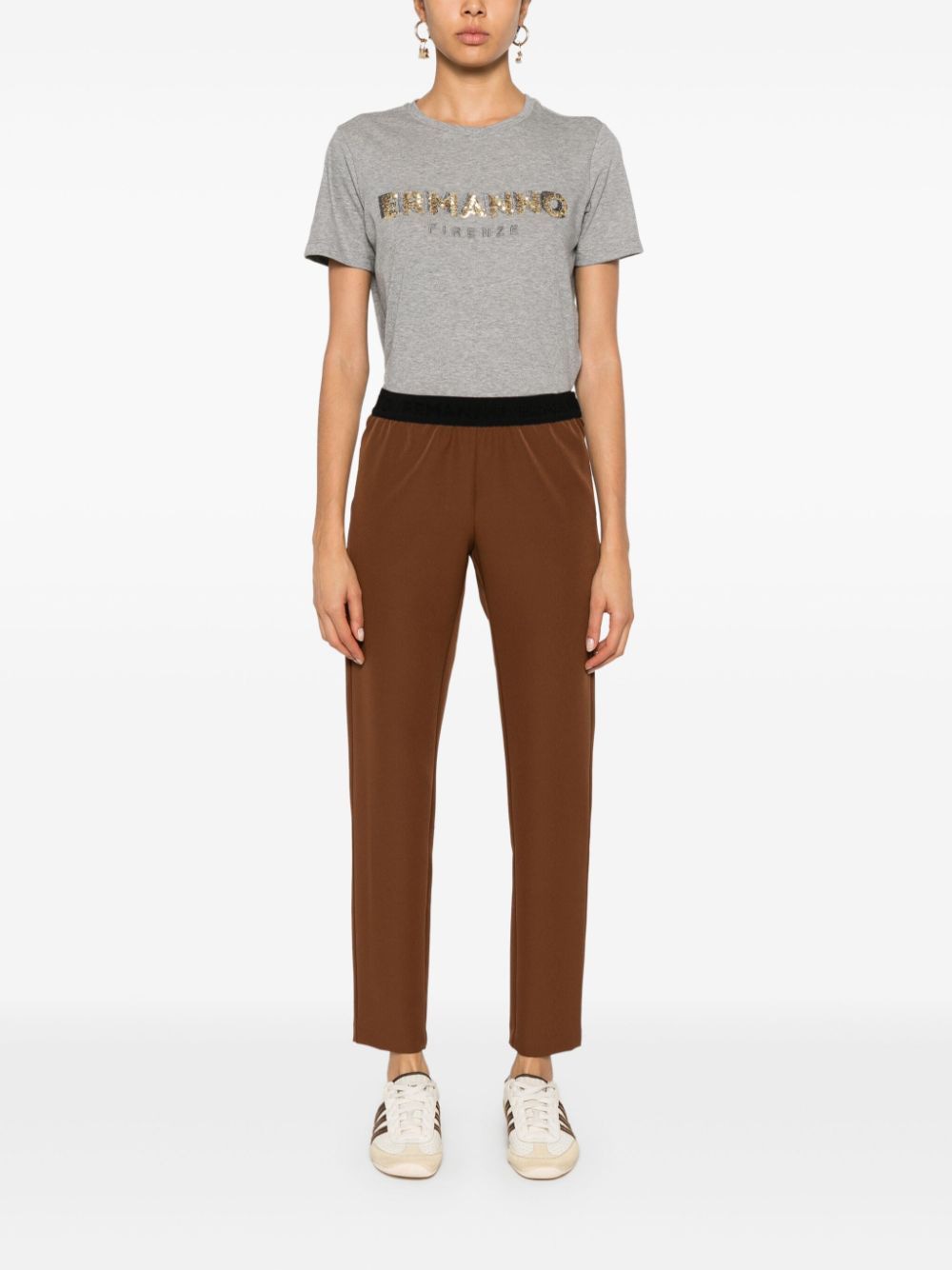 ERMANNO Logo Waistband Trousers for Women - FW24