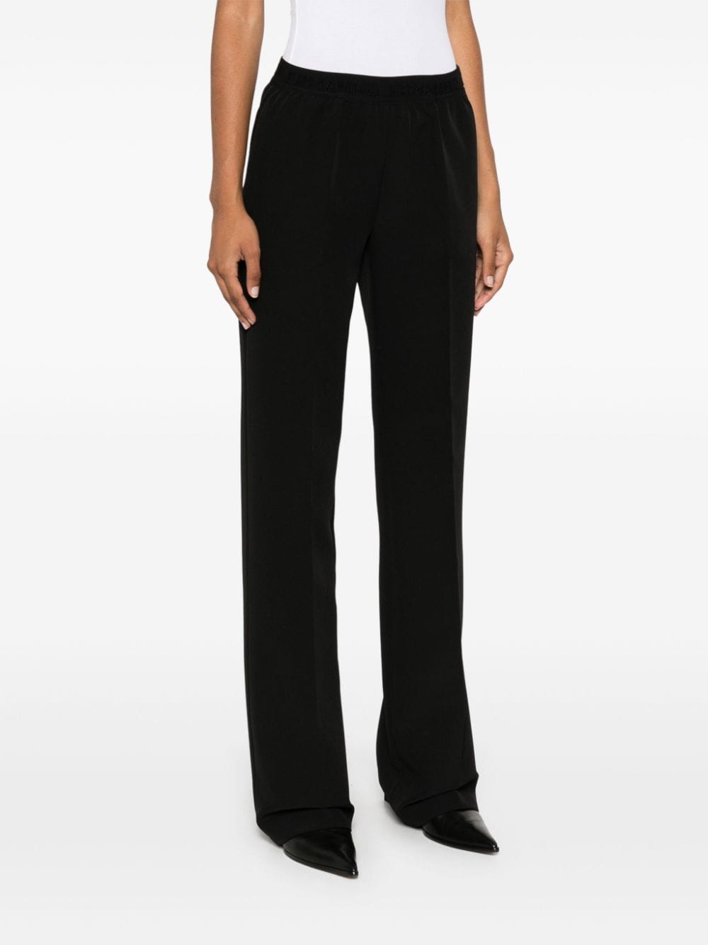 ERMANNO Slim Trousers with Logo Waistband for Women