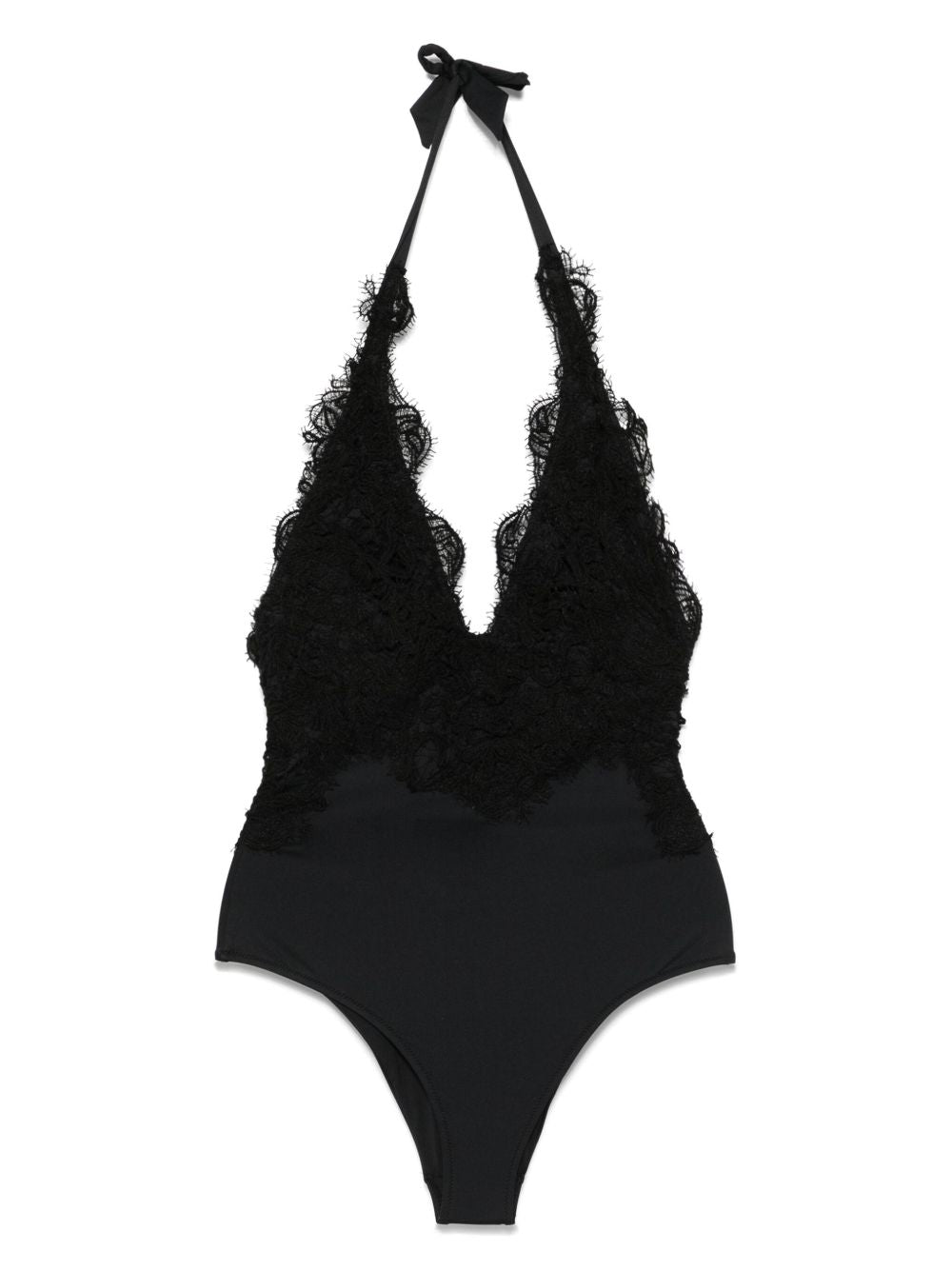 ERMANNO SCERVINO Lace Detail Halterneck Swimsuit
