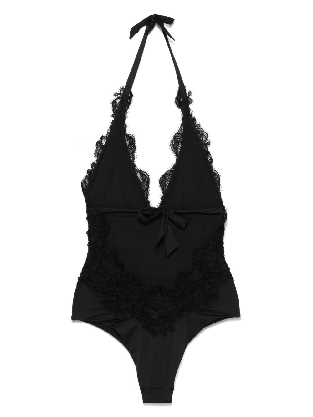 ERMANNO SCERVINO Lace Detail Halterneck Swimsuit