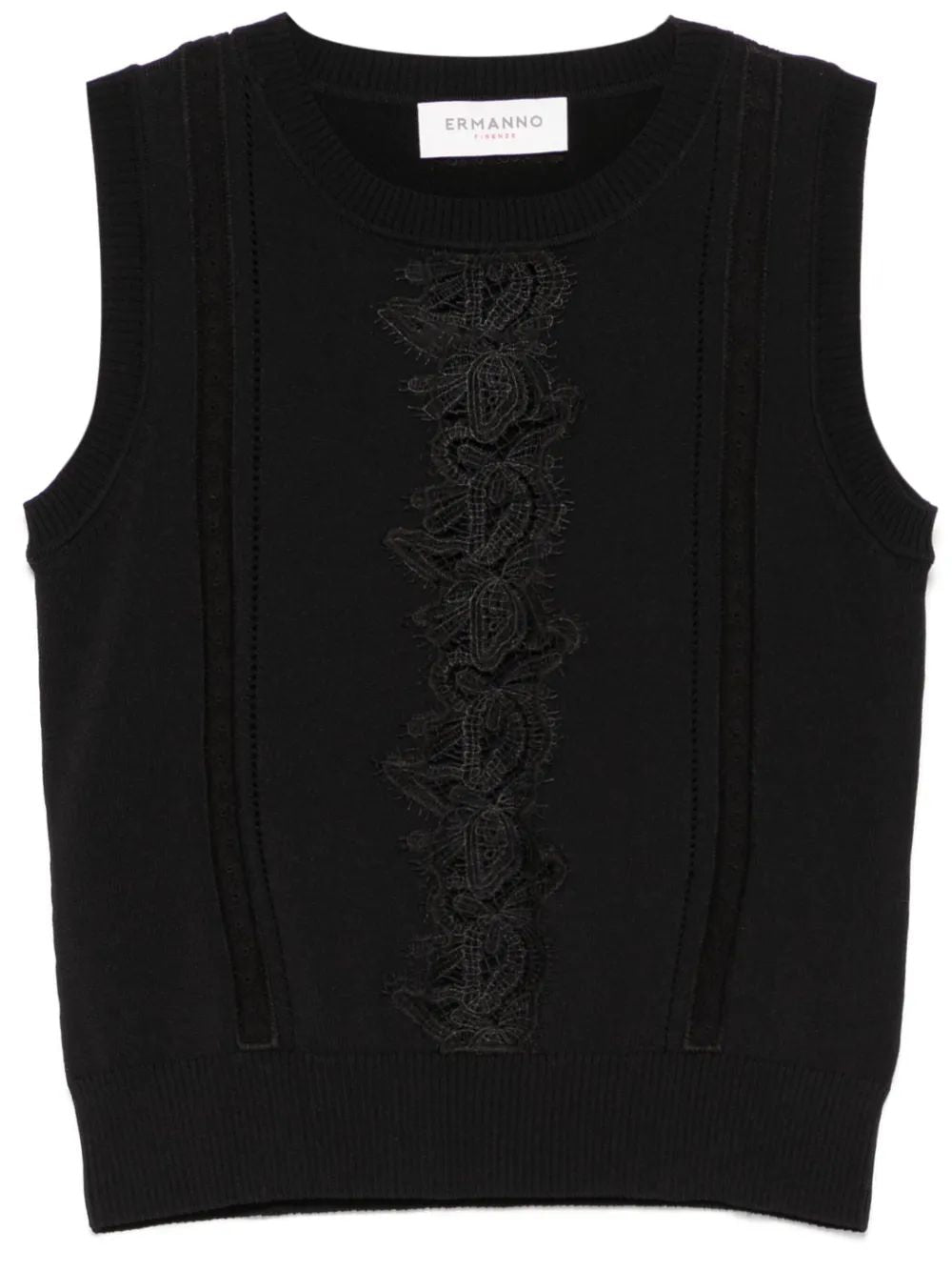 ERMANNO Lace Detail Mini Top