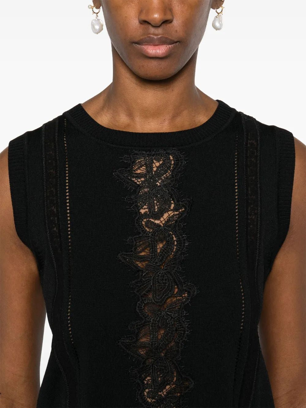 ERMANNO Lace Detail Mini Top