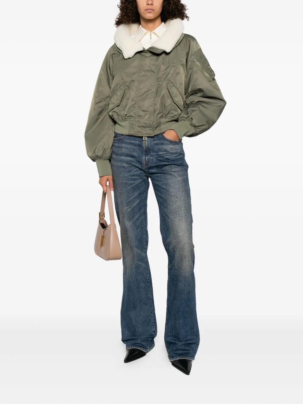 ERMANNO SCERVINO Hooded Bomber Jacket with Shearling Lining for Women