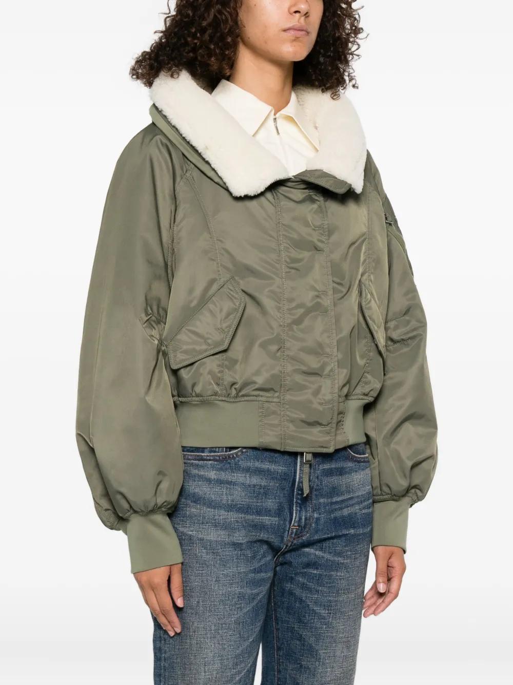 ERMANNO SCERVINO Hooded Bomber Jacket with Shearling Lining for Women