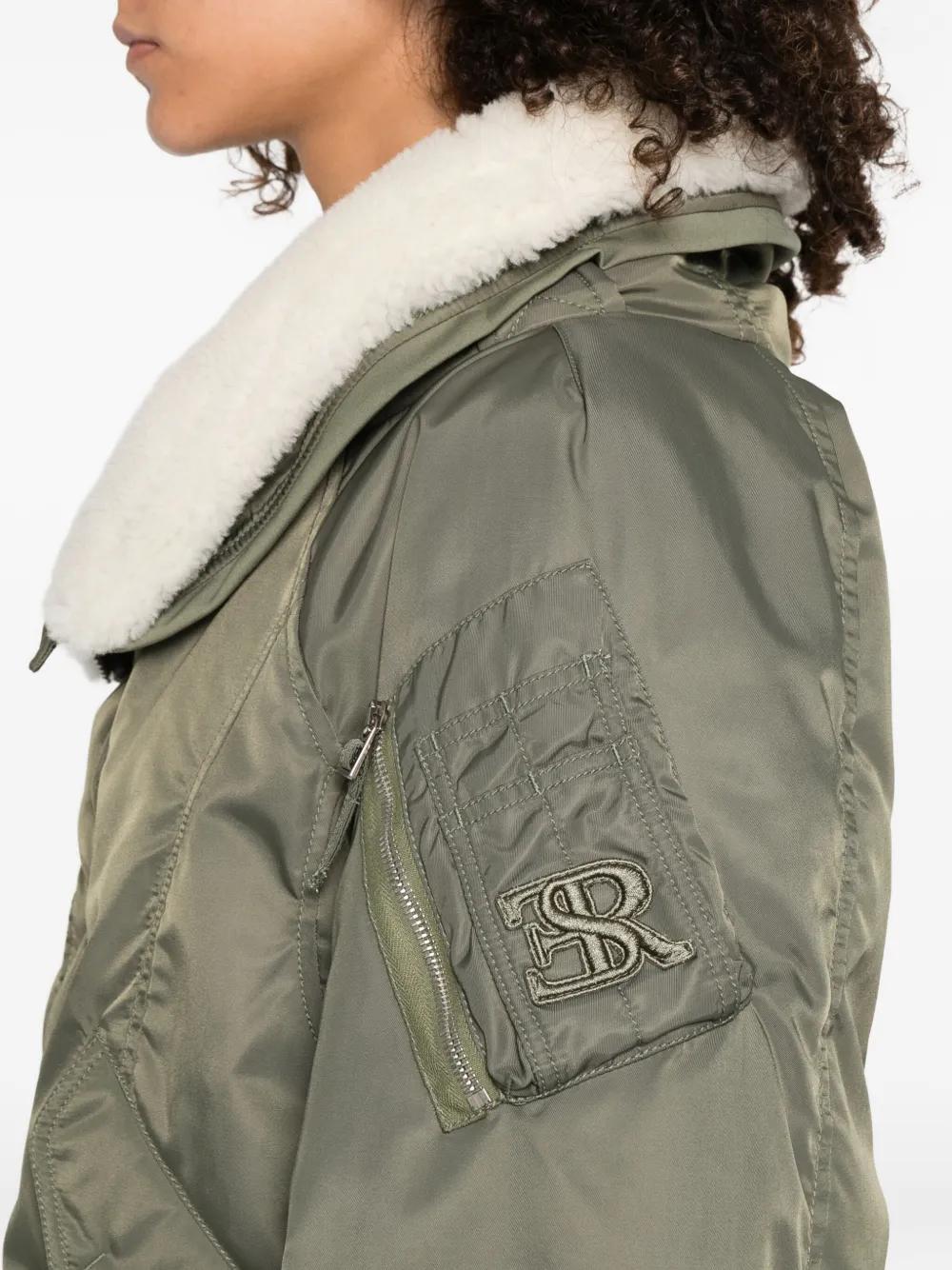 ERMANNO SCERVINO Hooded Bomber Jacket with Shearling Lining for Women
