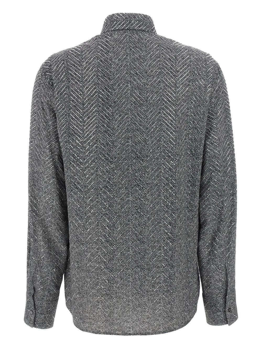 ERMANNO SCERVINO Herringbone Shirt with Rhinestone Accents for Women