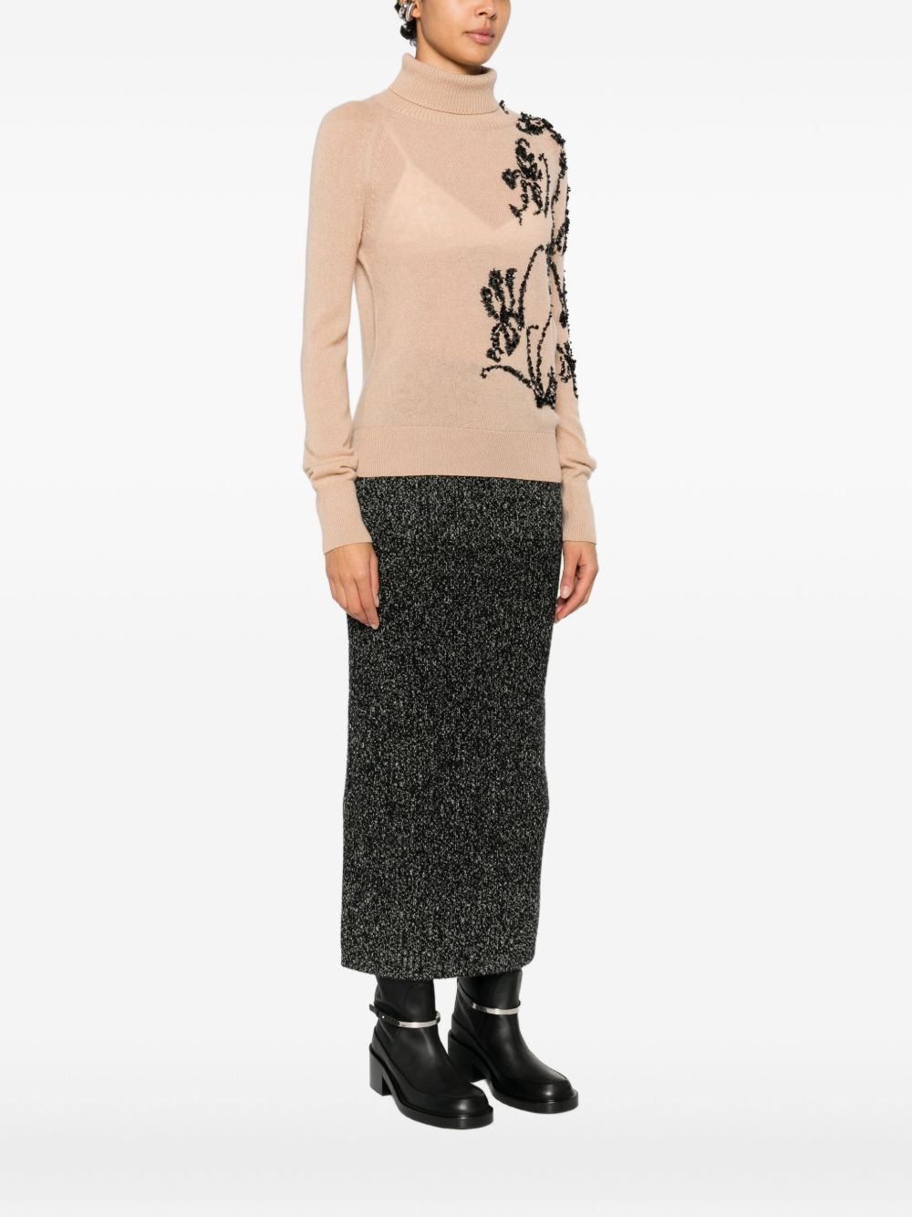 ERMANNO SCERVINO Floral Roll Neck Sweater for Women