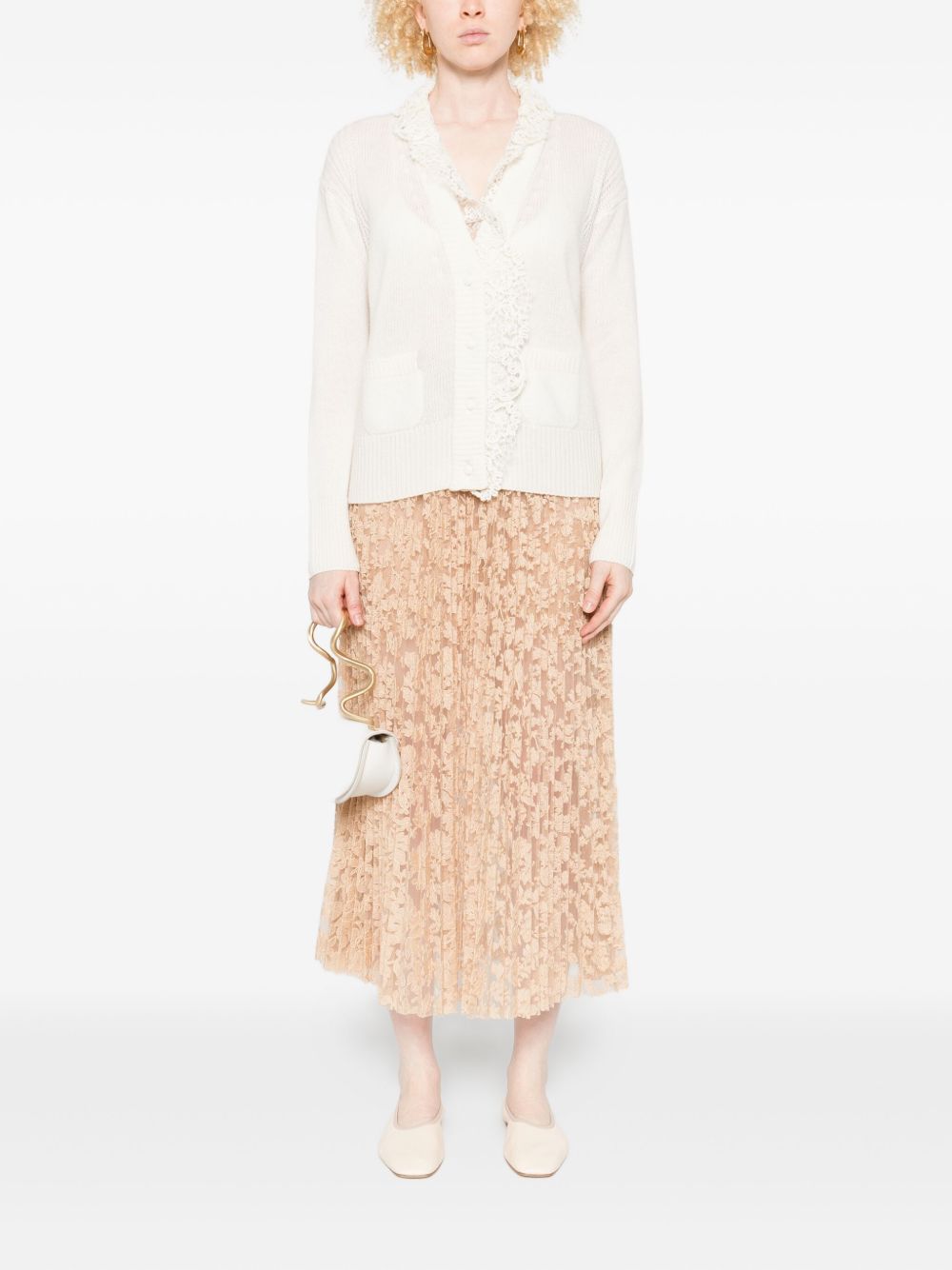 ERMANNO SCERVINO Lace Cashmere Cardigan