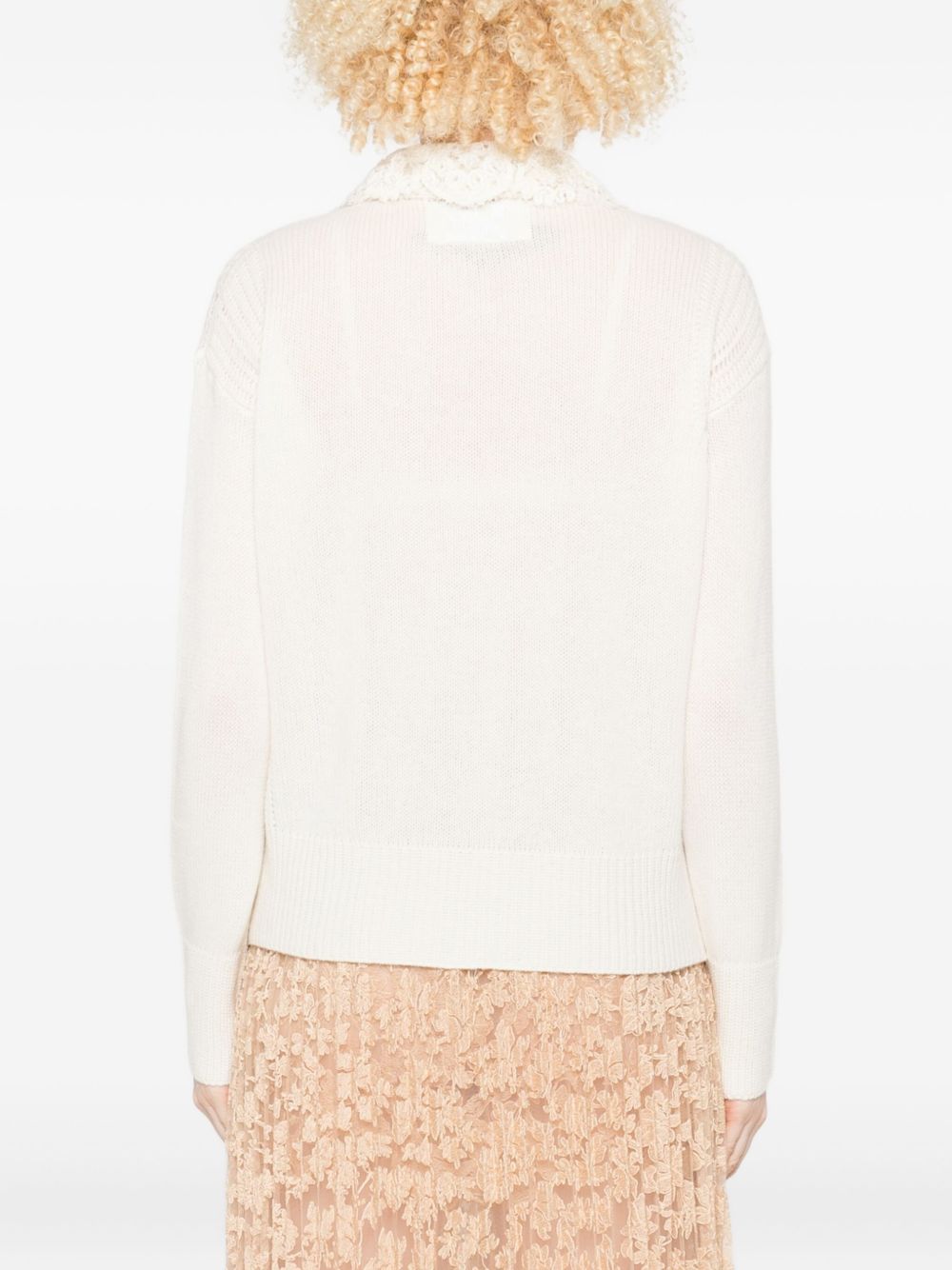 ERMANNO SCERVINO Lace Cashmere Cardigan