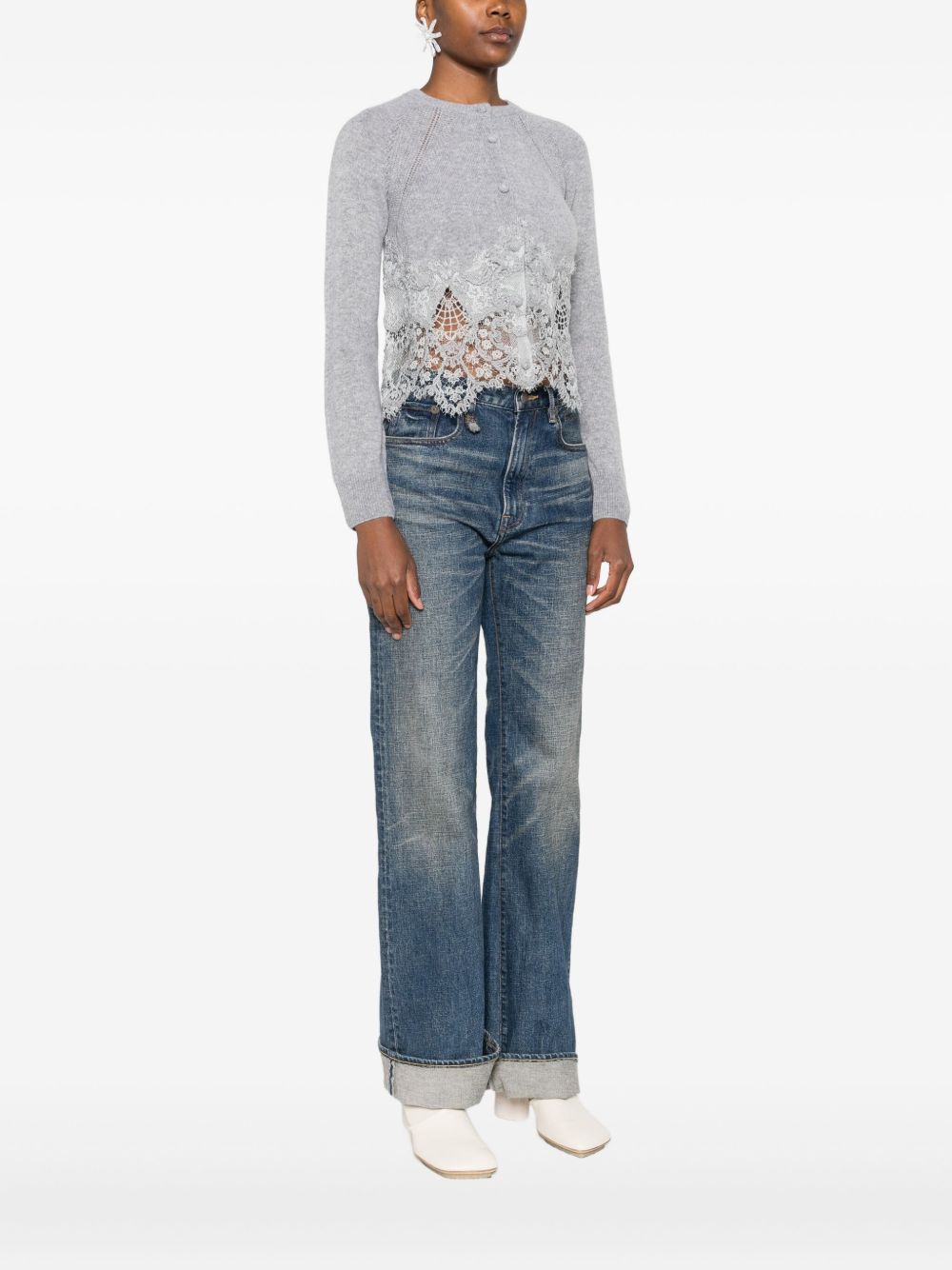 ERMANNO SCERVINO Lace Cashmere Cardigan for Women