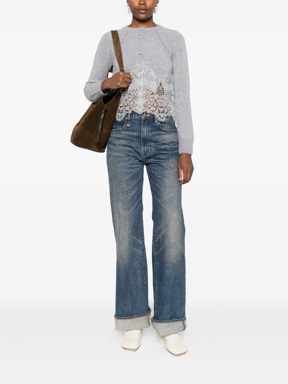 ERMANNO SCERVINO Lace Cashmere Cardigan for Women