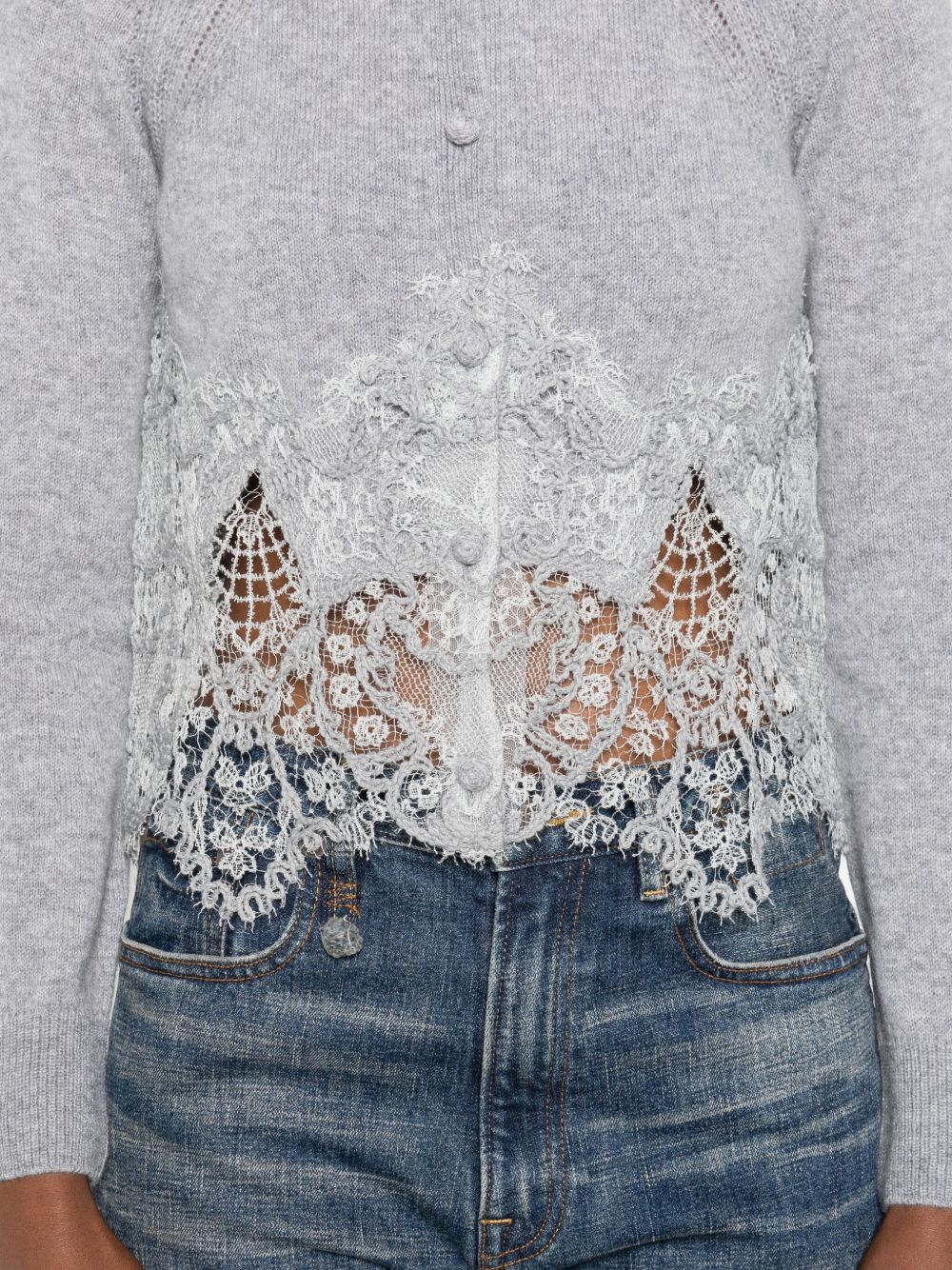 ERMANNO SCERVINO Lace Cashmere Cardigan for Women