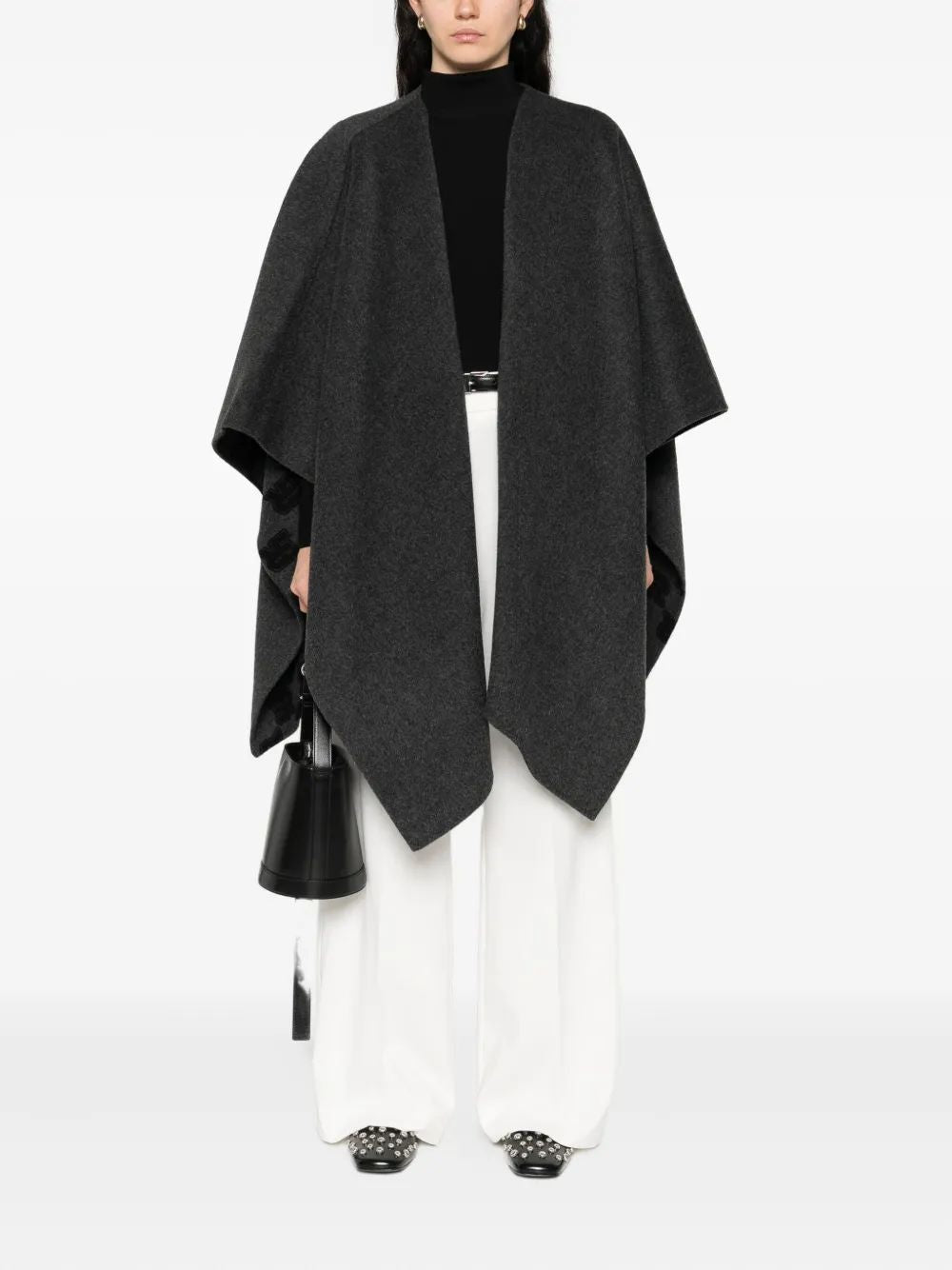 ERMANNO Elegant Wool Cape for Women