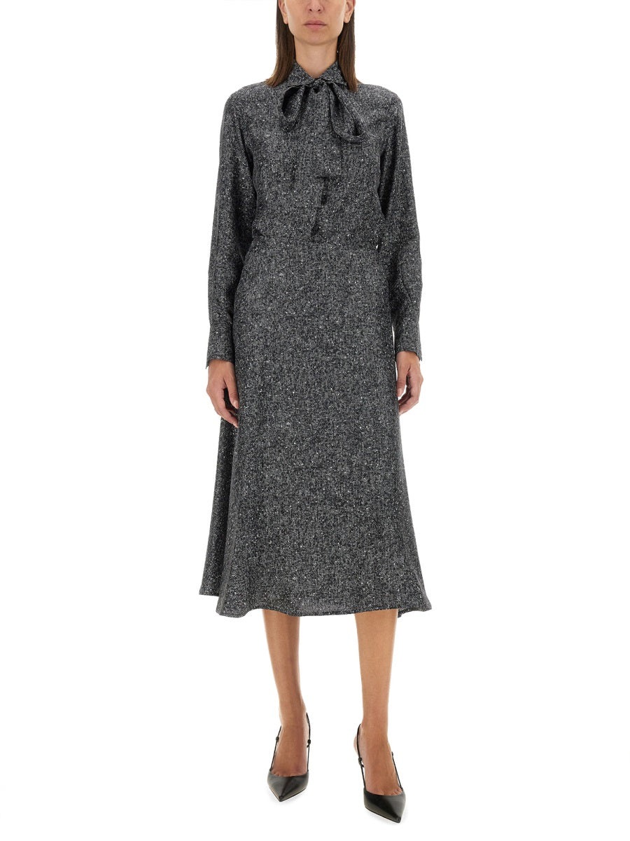 KITON Elegant Printed Silk Shirt Size 42