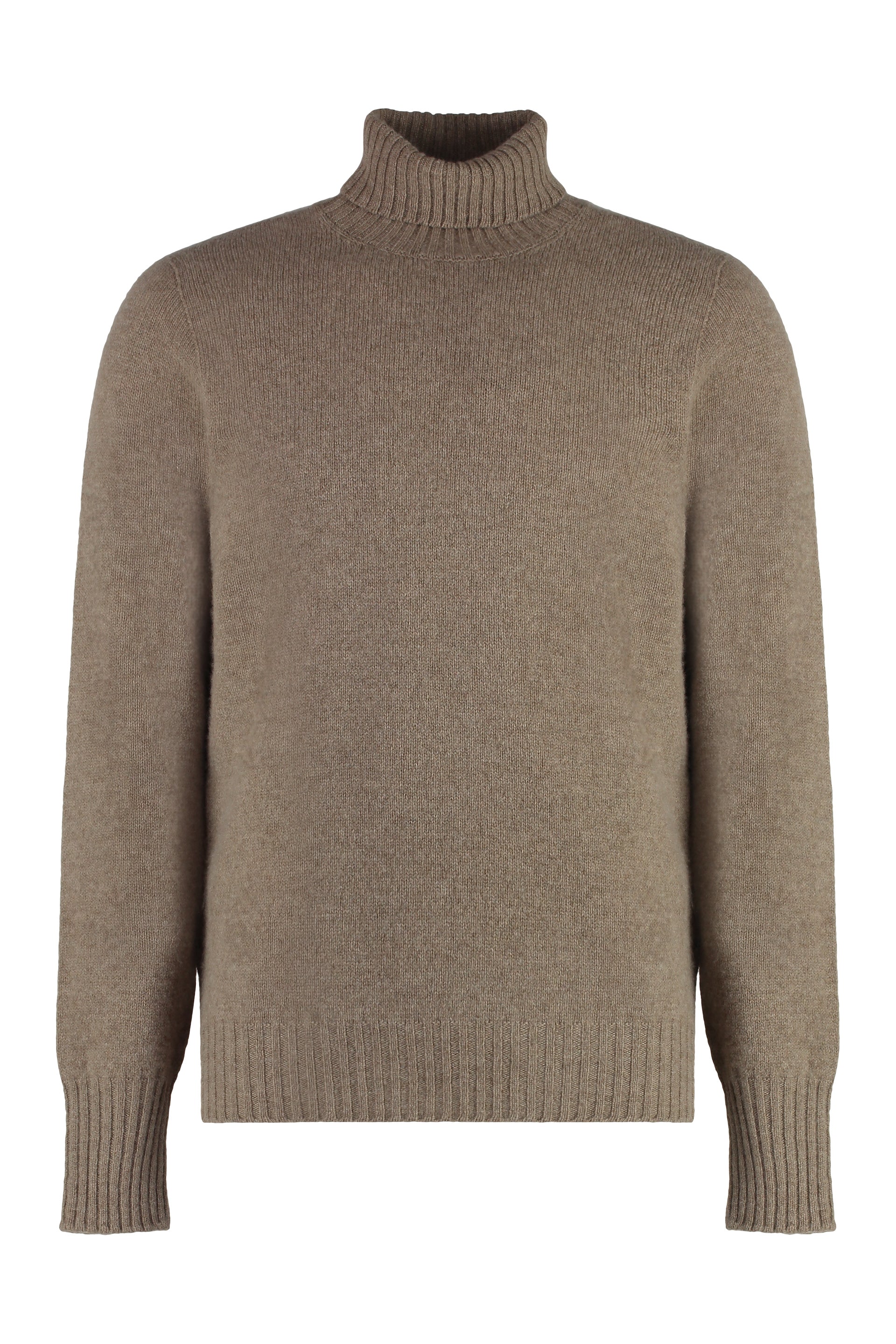 DRUMOHR Men's Ribbed Knit Wool Turtleneck Sweater