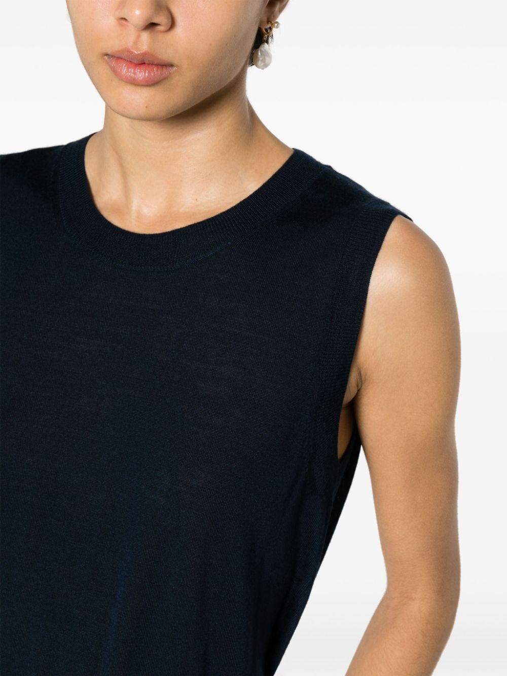 PAROSH Sleeveless Crew Neck Sweater - Women's