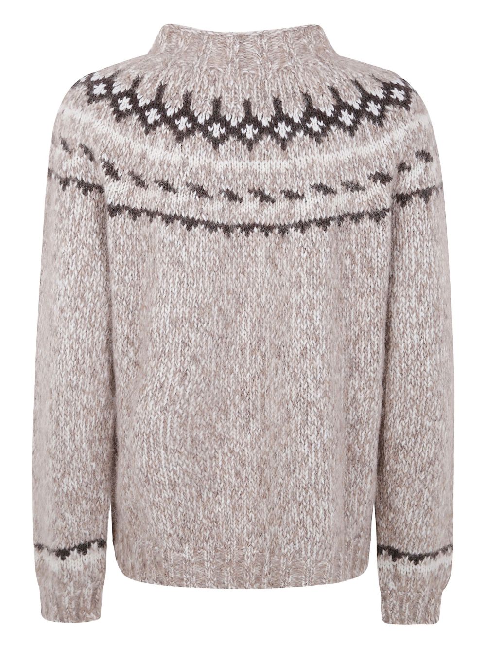 PAROSH Alpaca Blend Fair-Isle Pattern Sweater for Women