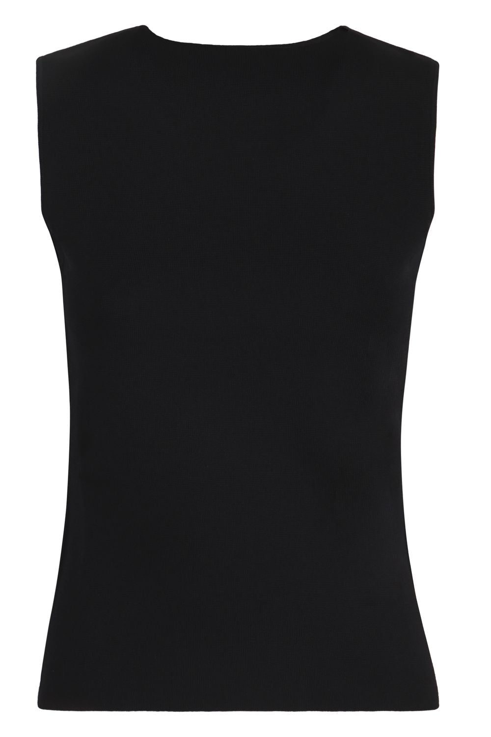 PAROSH Viscose Blend Rounded Neck Top