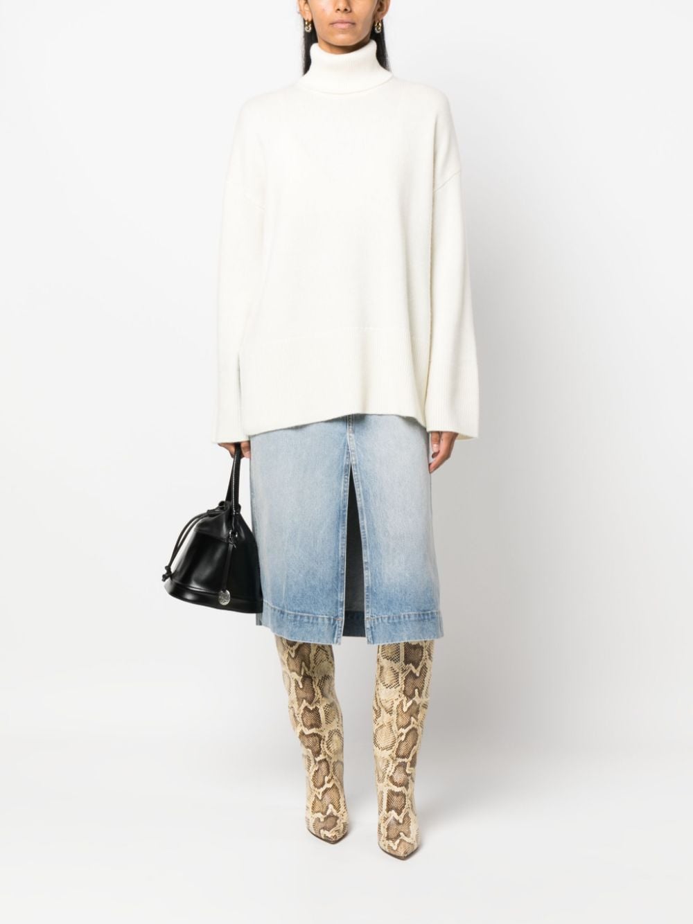 PAROSH Women's Turtle Neck Long Sweater