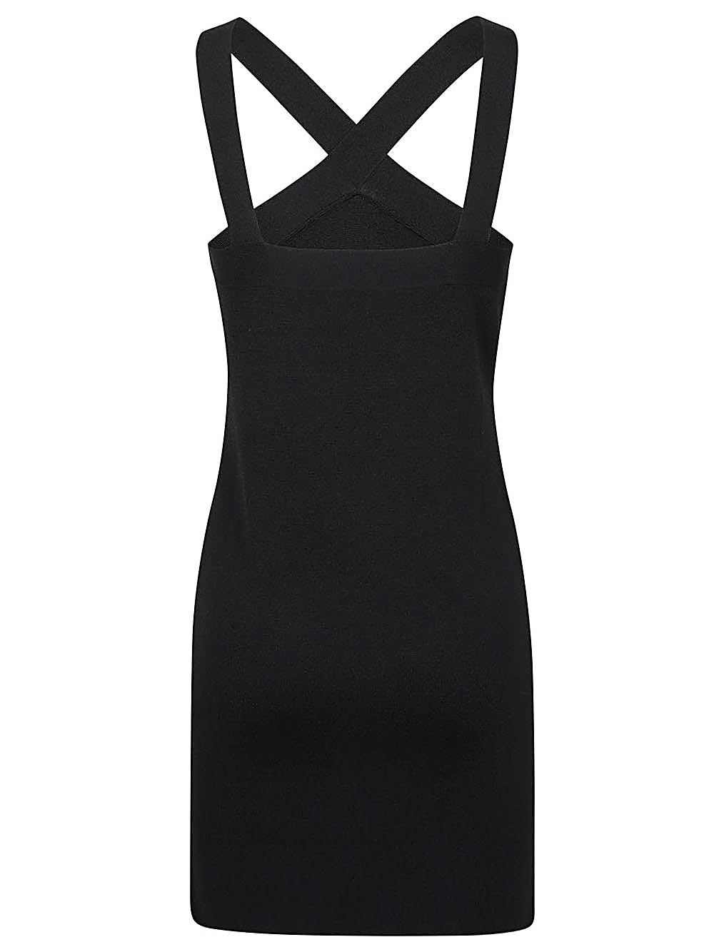 PAROSH Mini Dress with Wide Crossover Straps