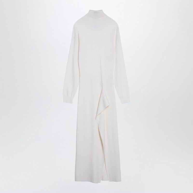 PAROSH Wool Blend Turtleneck Mini Dress