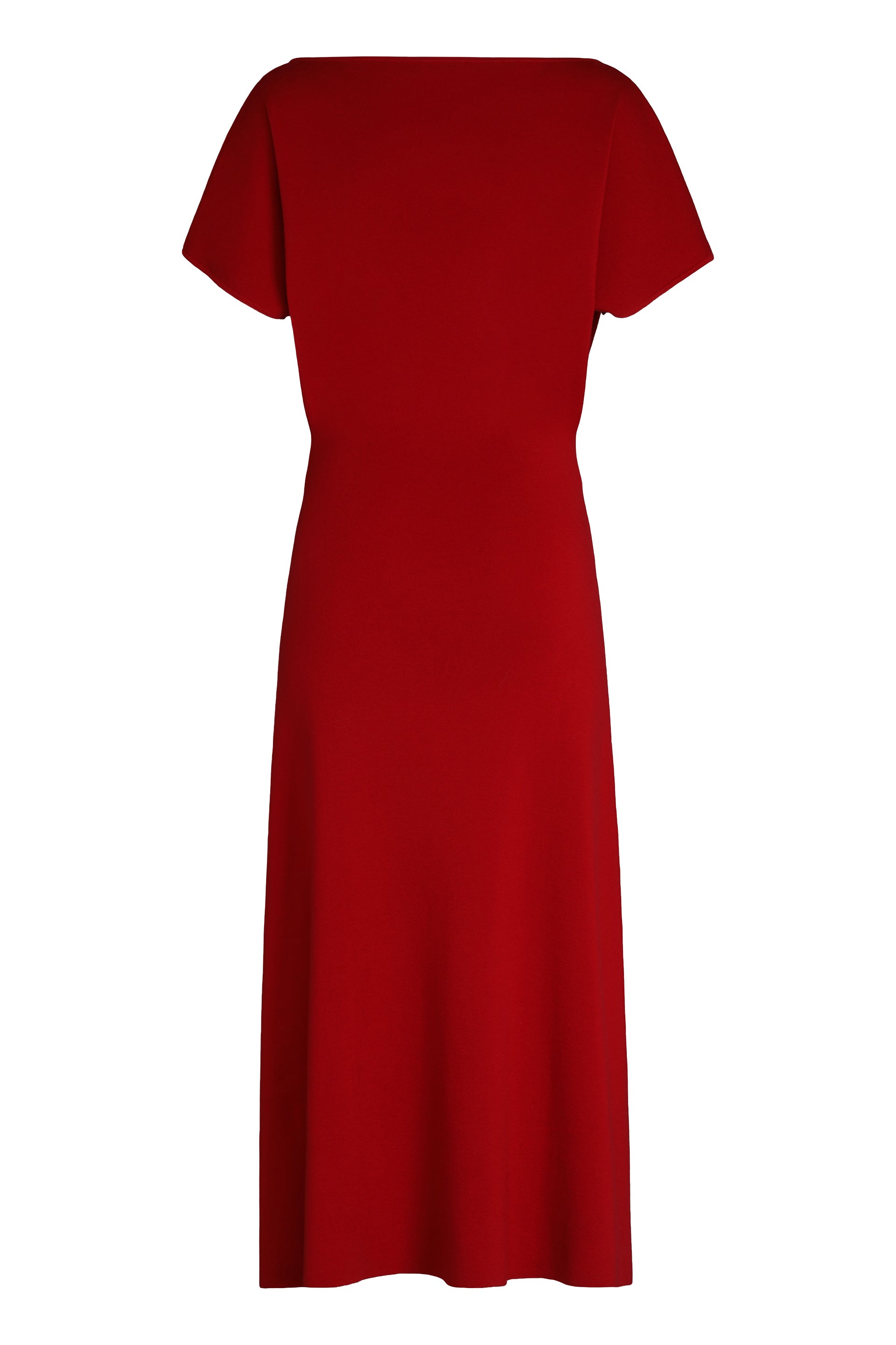 PAROSH Knit Long Dress with Rounded Hem