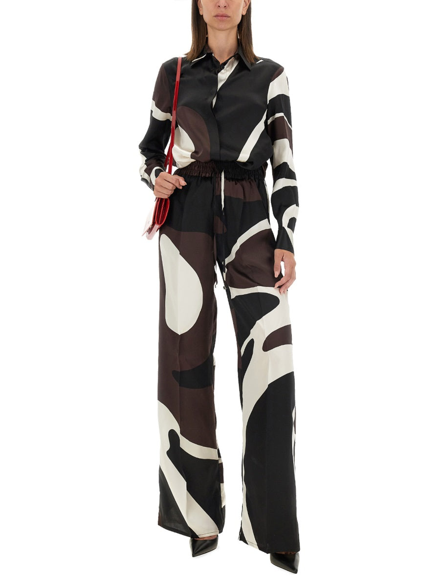 KITON Silk Printed Shirt - Regular Fit, Size 42 IT