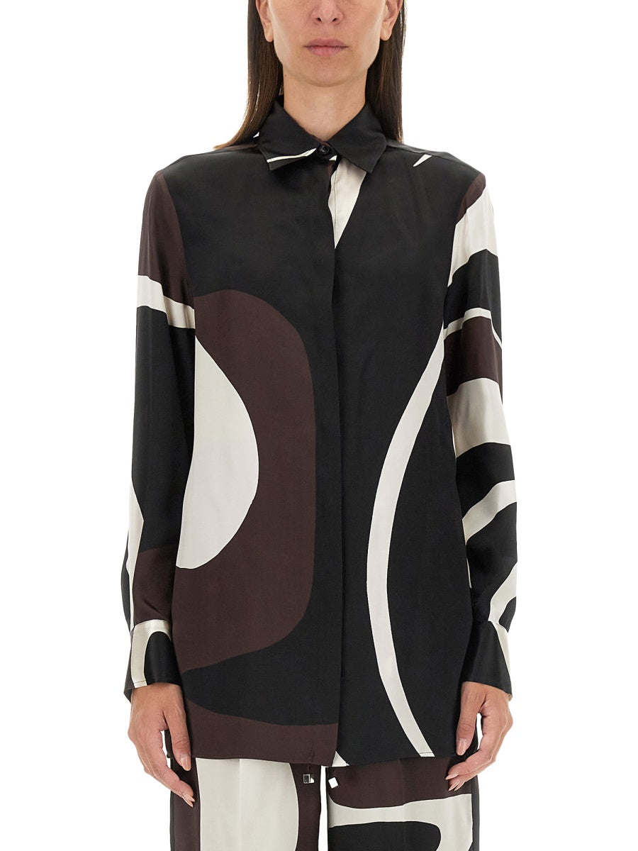 KITON Silk Printed Shirt - Regular Fit, Size 42 IT