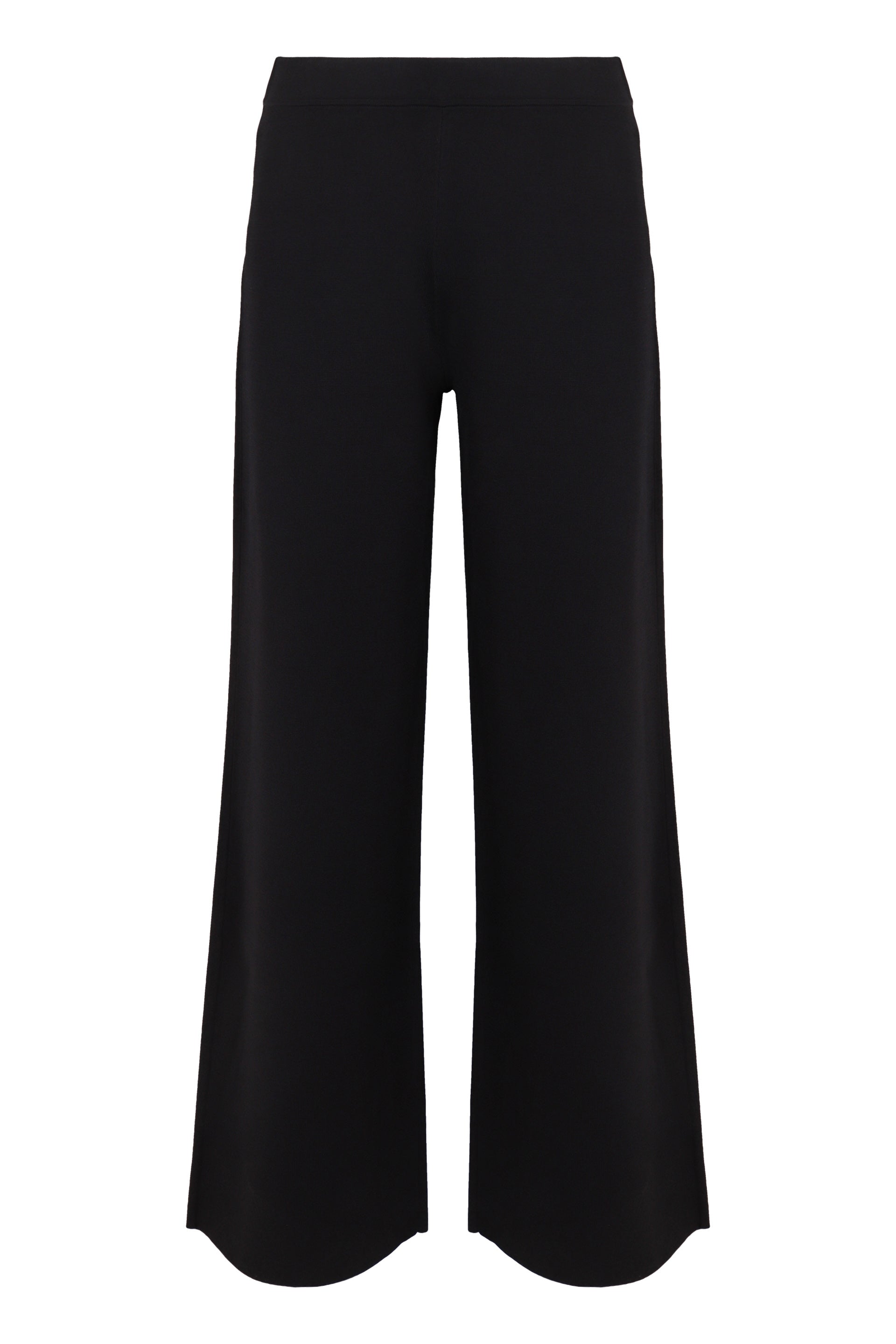 PAROSH Knit Trousers with Elasticated Waistband for Women