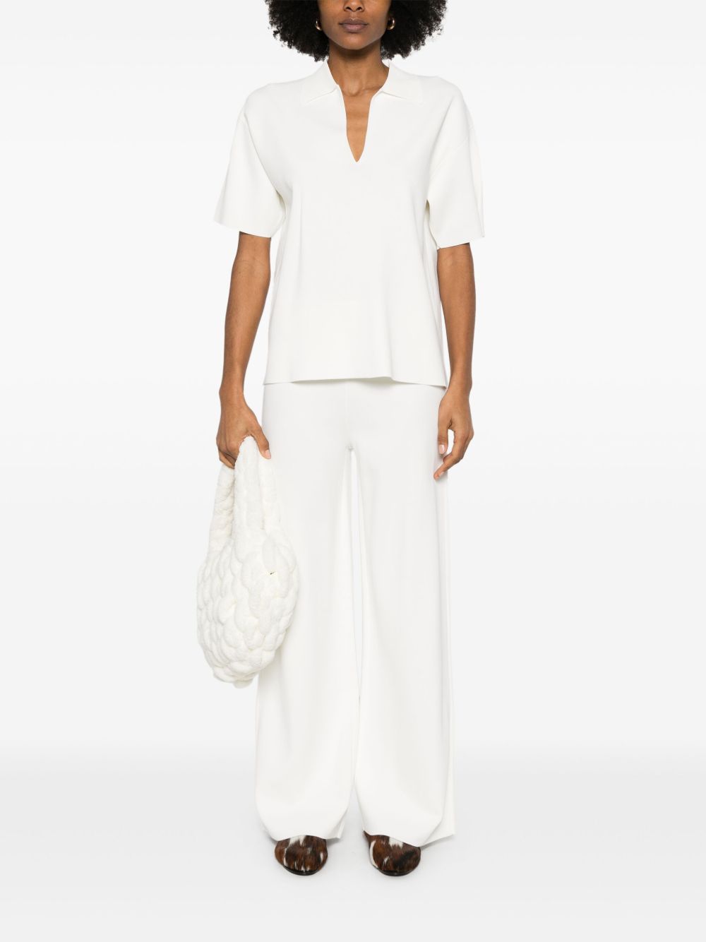 PAROSH Knit Flared Trousers