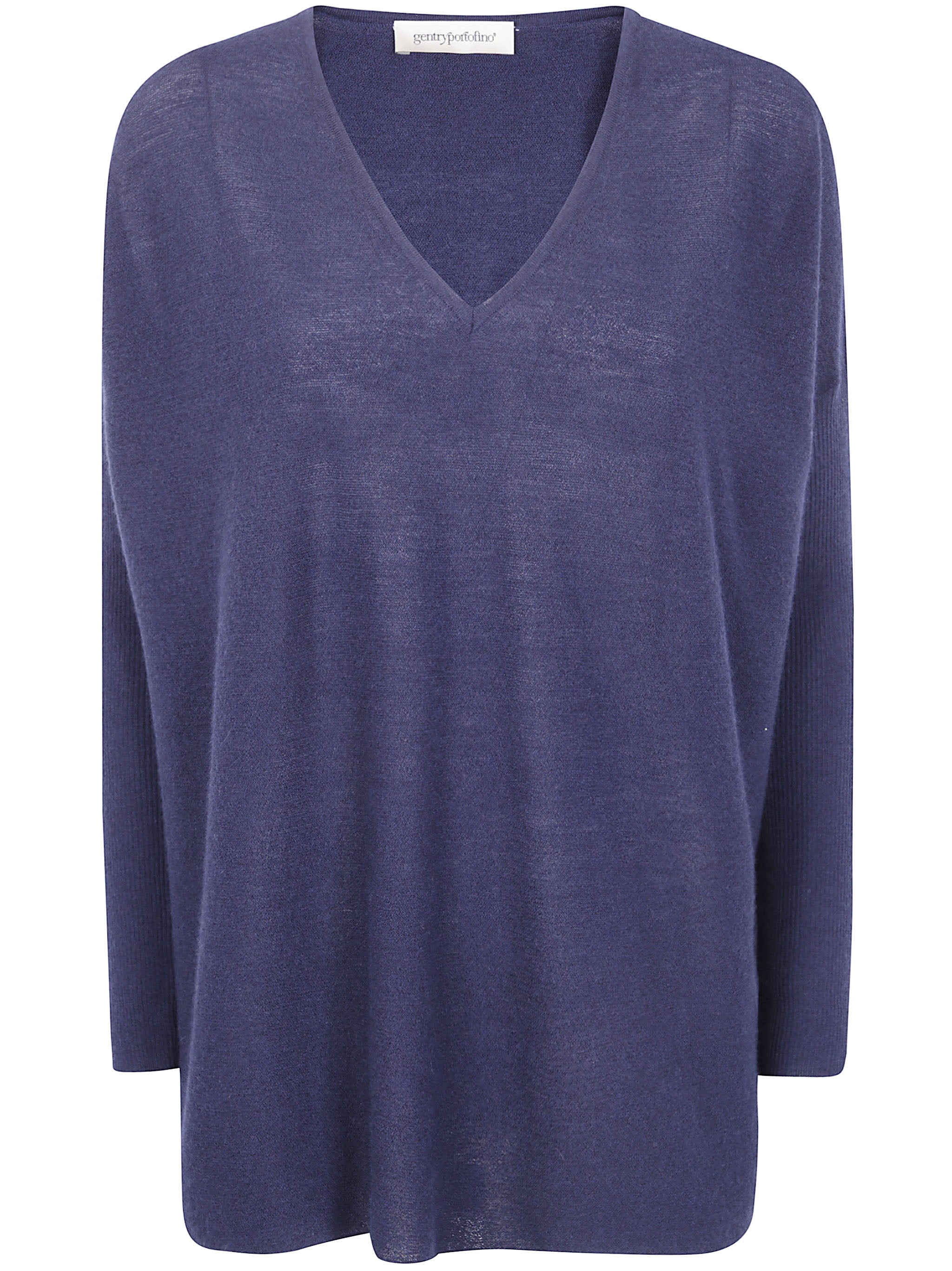 GENTRY PORTOFINO Women's V Neck Cashmere Knit Sweater