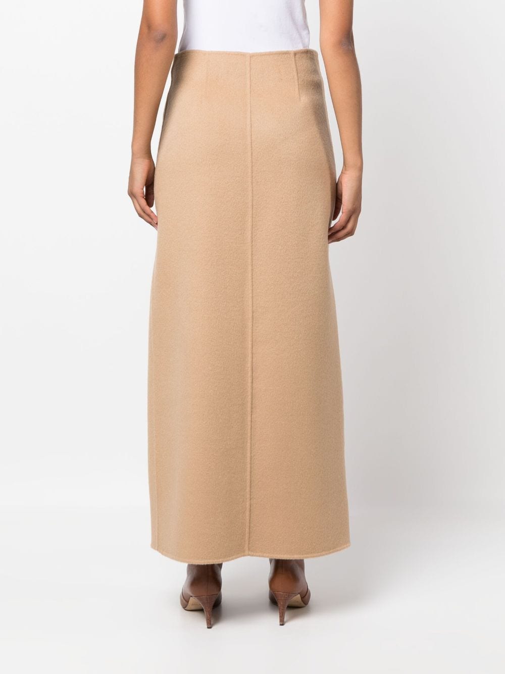 PAROSH Elevated Long Skirt with Zip Closure