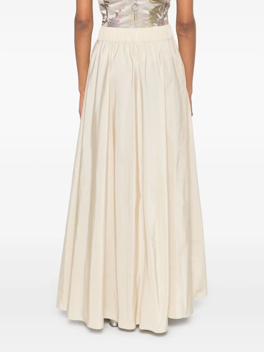 PAROSH Taffeta Maxi Skirt for Women - SS25 Collection