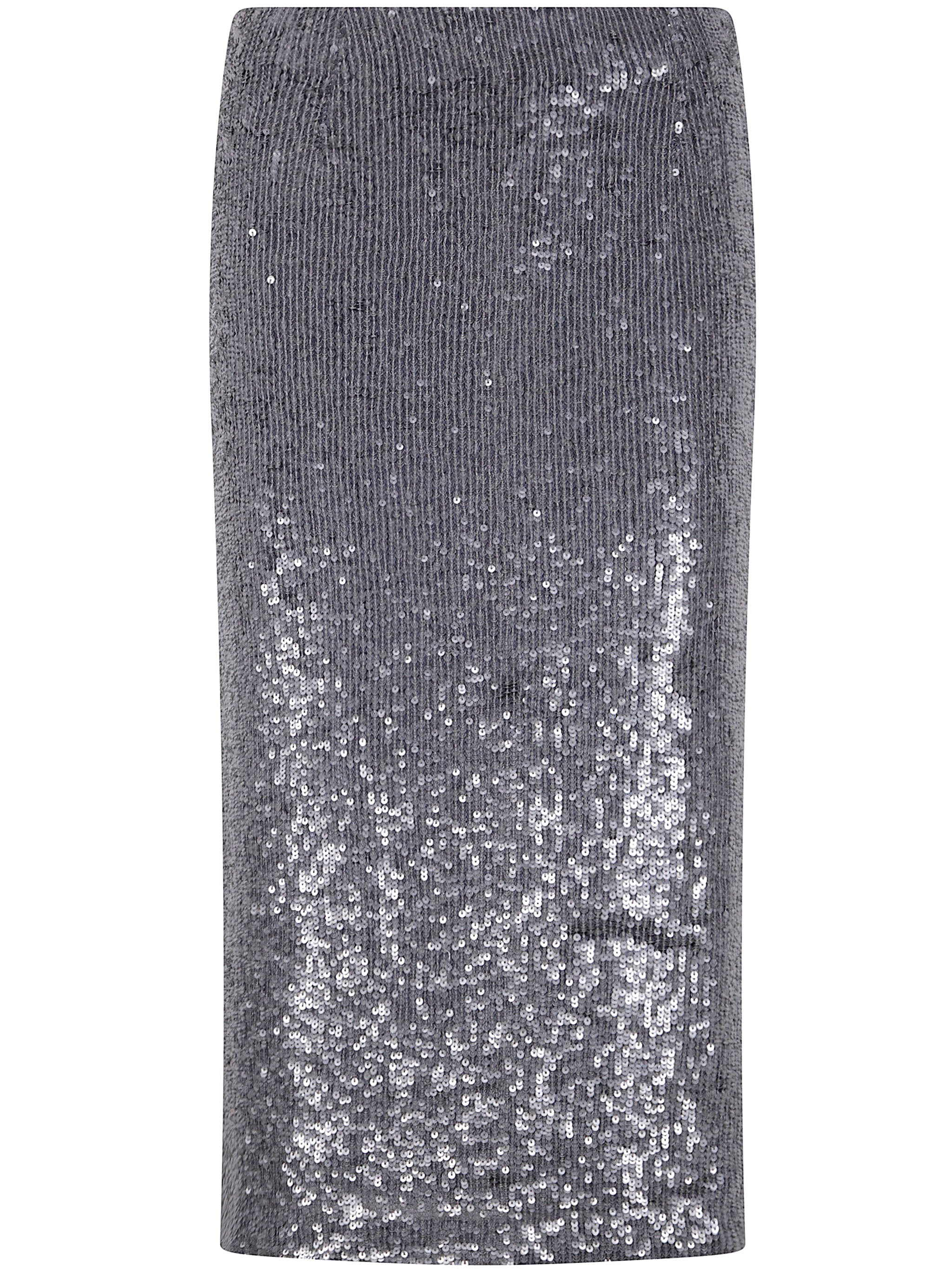 PAROSH Stretch Sequin Mini Skirt