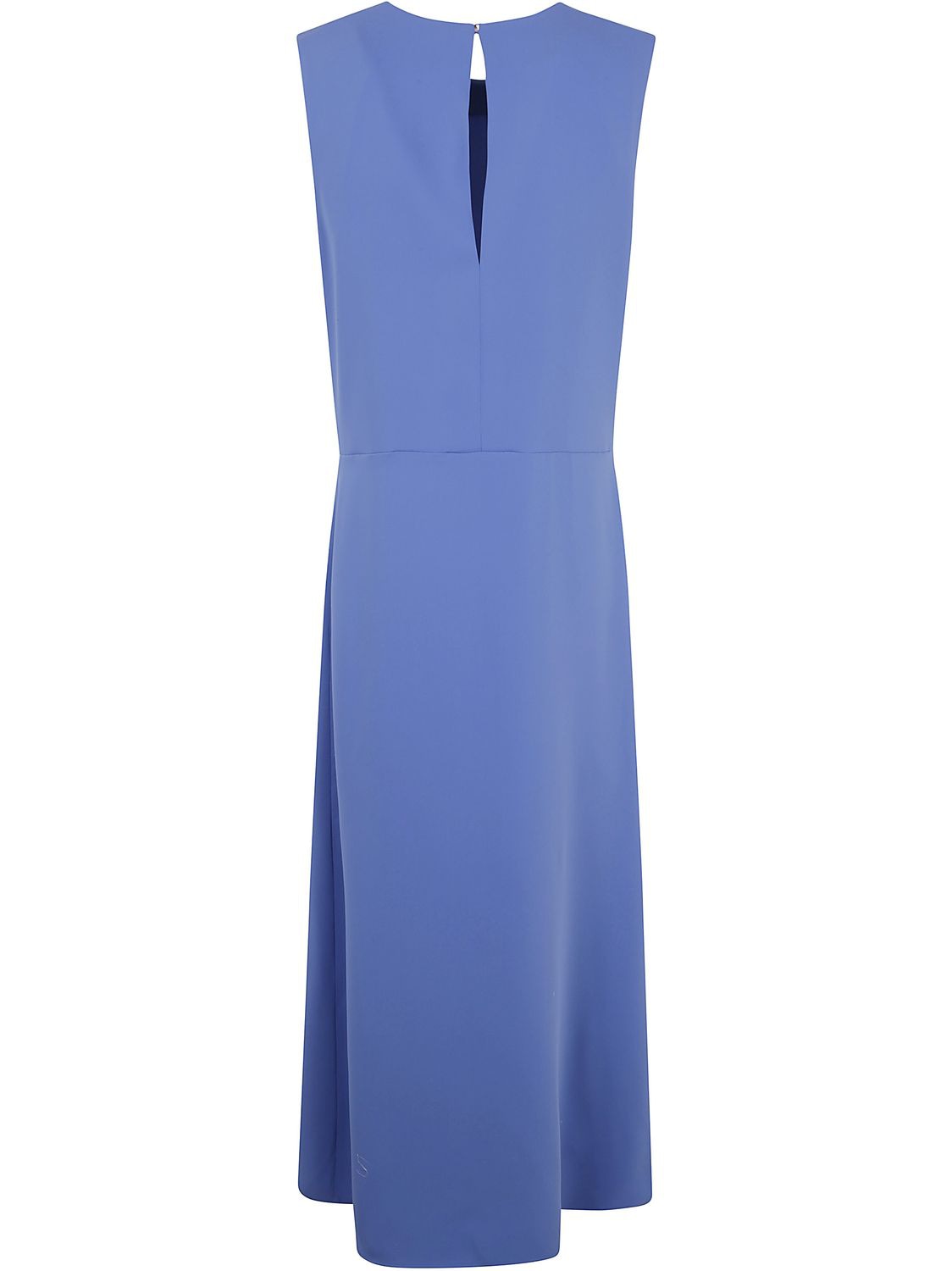 PAROSH Pleat Detail Sleeveless Mini Dress