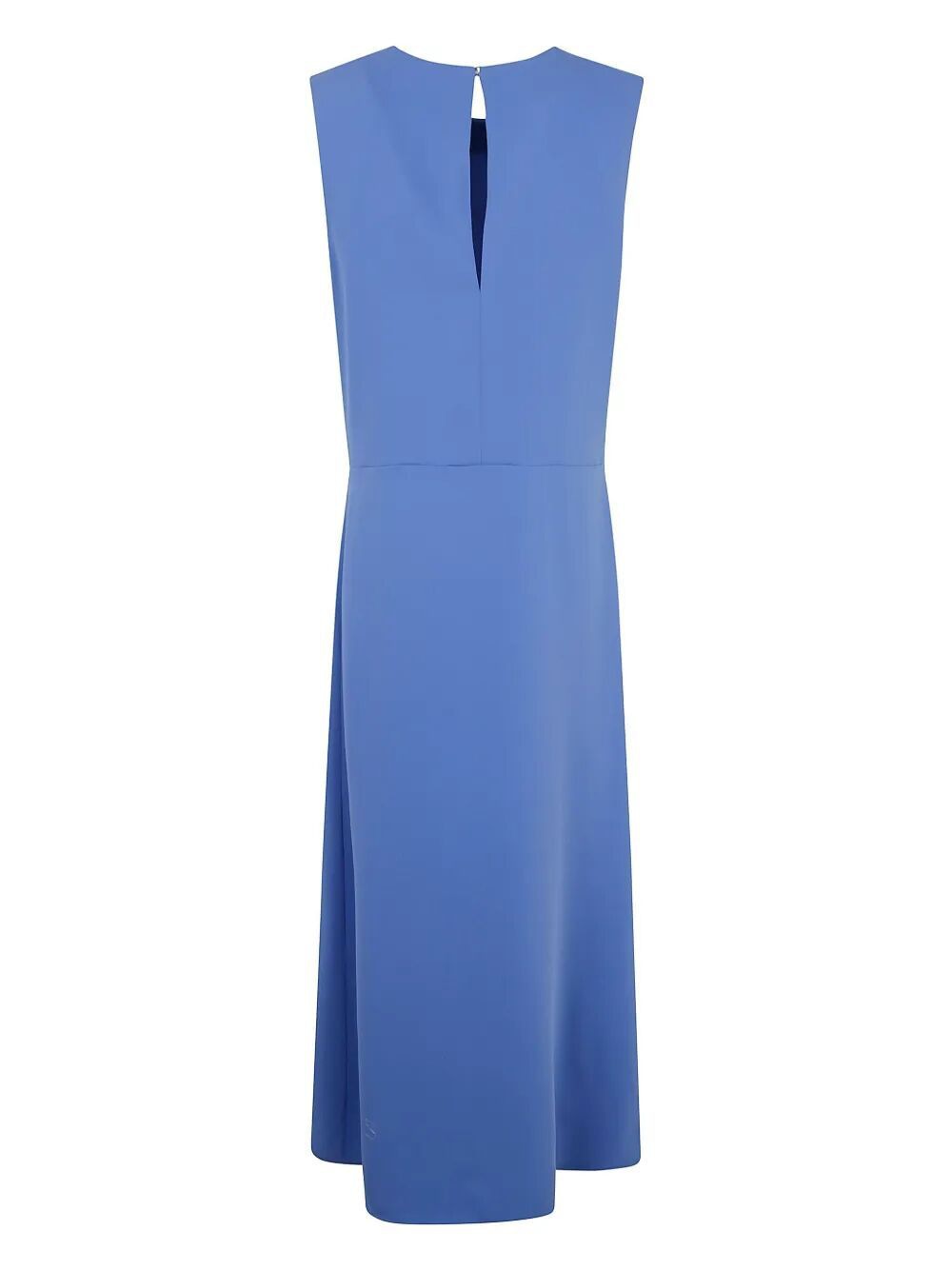 PAROSH Pleat Detail Sleeveless Mini Dress