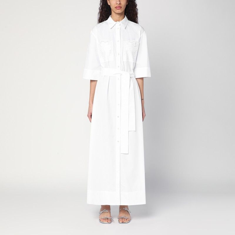 PAROSH Shirt Dress with Belt