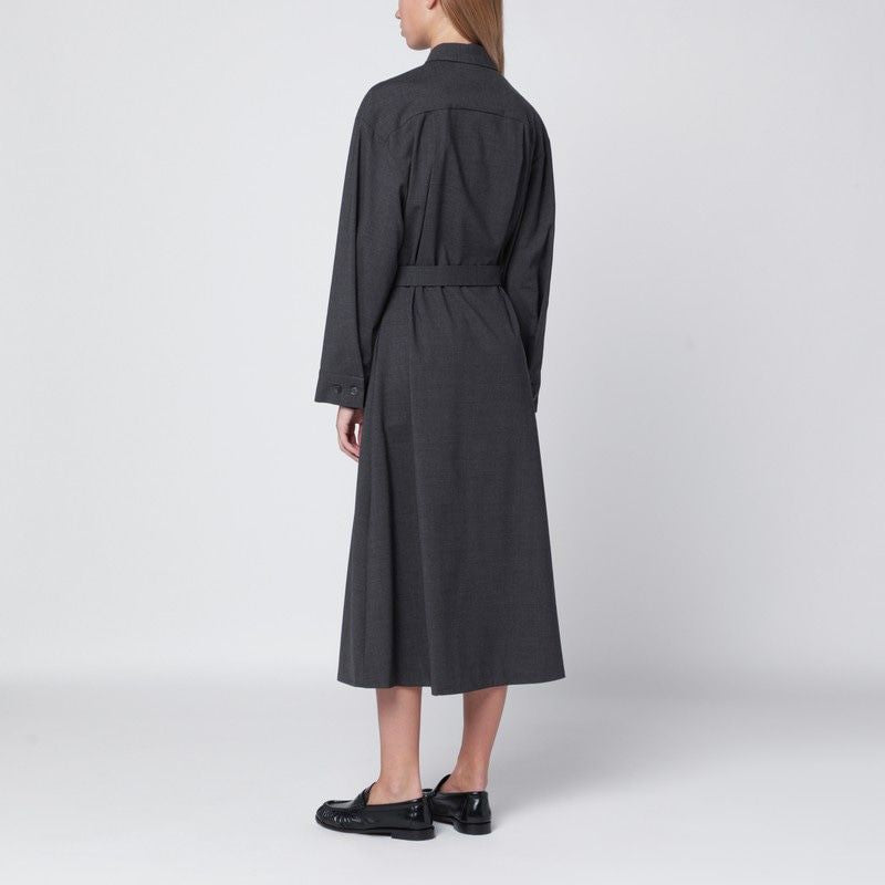 PAROSH Belted Midi Shirt Dress